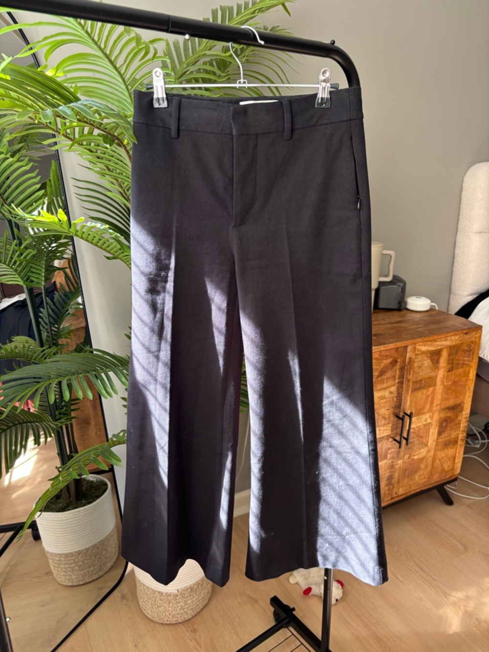 LA Palazzo Frame High-rise black Wide-Leg Pants - Picture 5 of 6